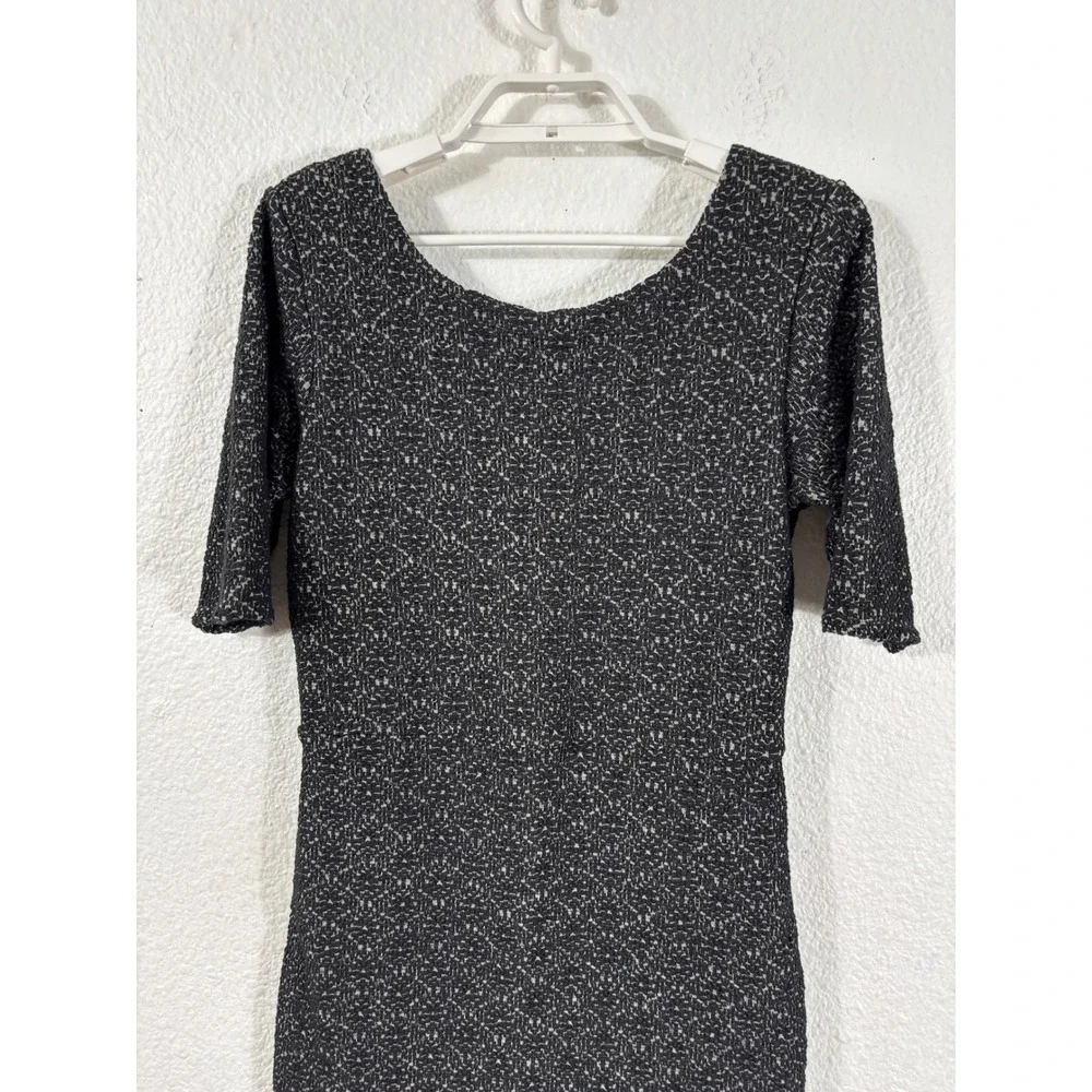 Free‎ People Bodycon Dress Womens Large Black Textured Low Back Knit